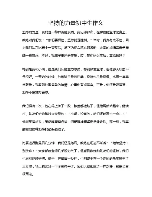 坚持的力量初中生作文