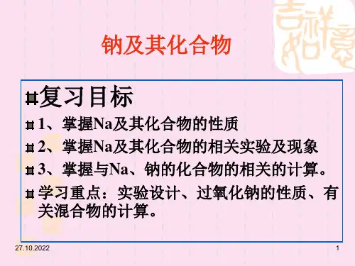 高三化学第一轮复习课件钠及其钠的化合物