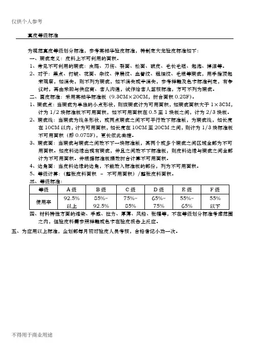 验皮标准