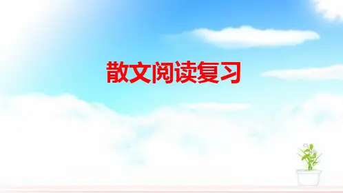 高考语文复习：散文阅读复习课件