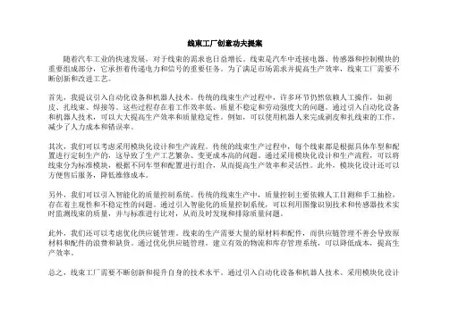 线束工厂创意功夫提案