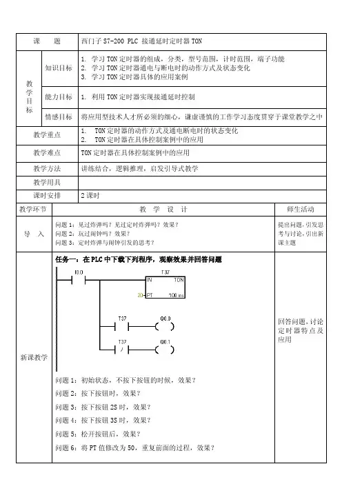 TON定时器