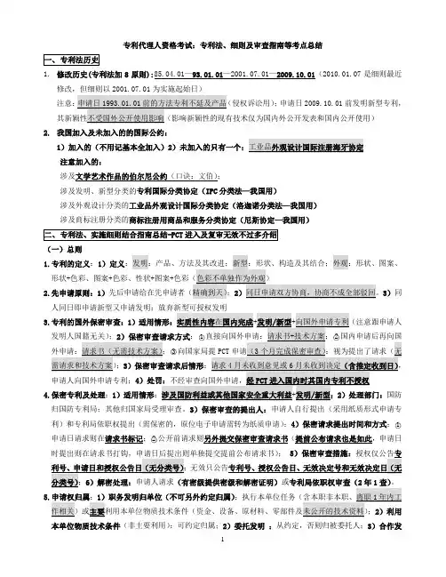 专利法及指南考点总结29页