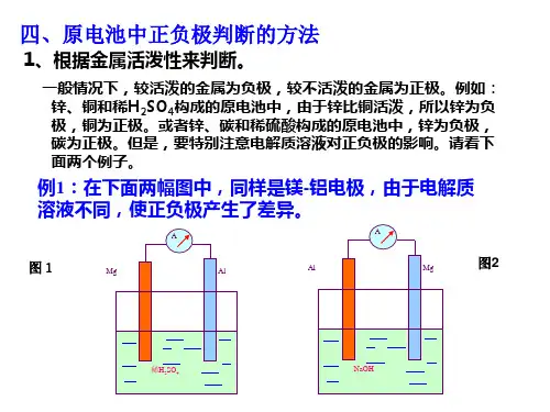 电极判断和电极反应式书写