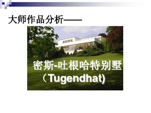 大师作品分析—吐根哈特别墅