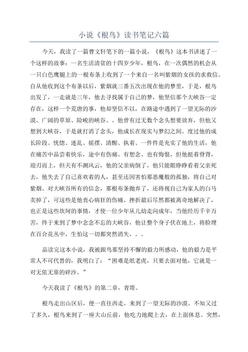 小说《根鸟》读书笔记六篇