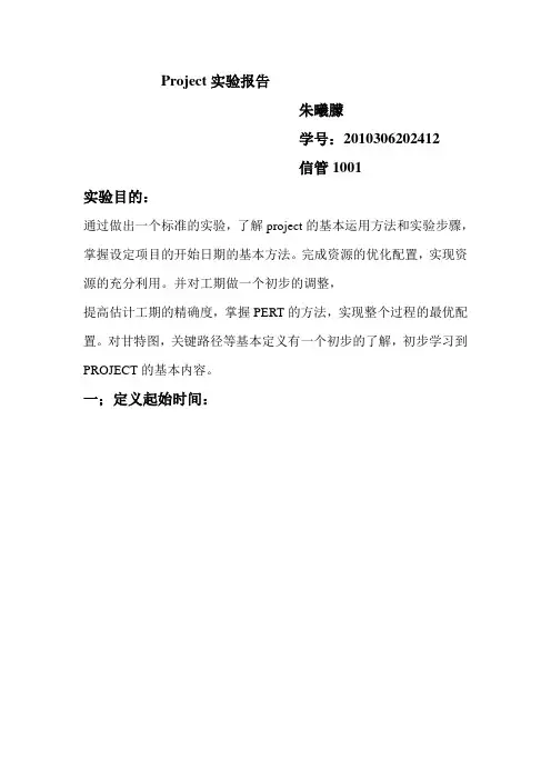Project实验报告