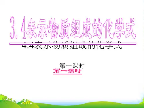 九年级化学上册 物质构成的表示式课件 粤教