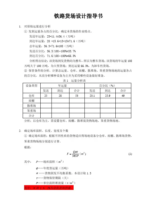 铁路货场设计指导书(参考)