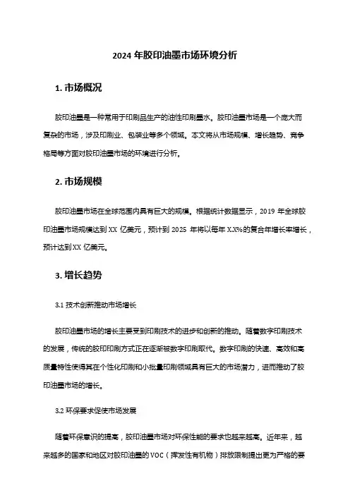 2024年胶印油墨市场环境分析