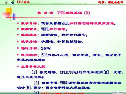 精品课件-EDA技术应用基础-第4讲  VHDL编程基础(2)