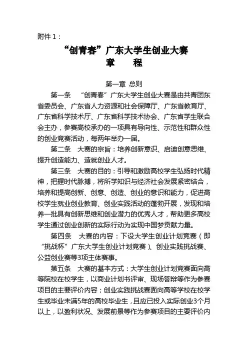 “创青春”广东大学生创业大赛