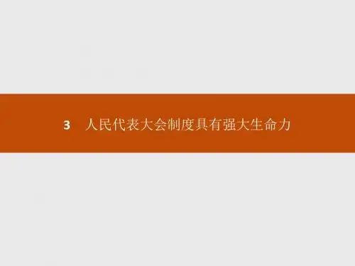 专题4  3 人民代表大会制度具有强大生命力