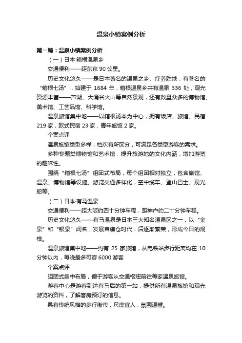 温泉小镇案例分析
