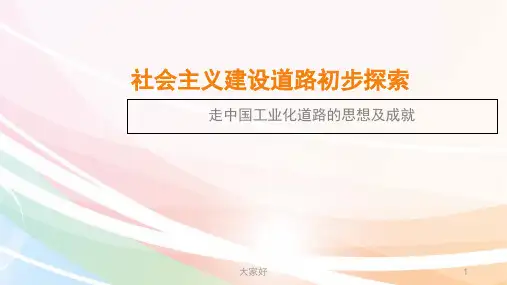 走中国工业化道路的思想及成就 PPT