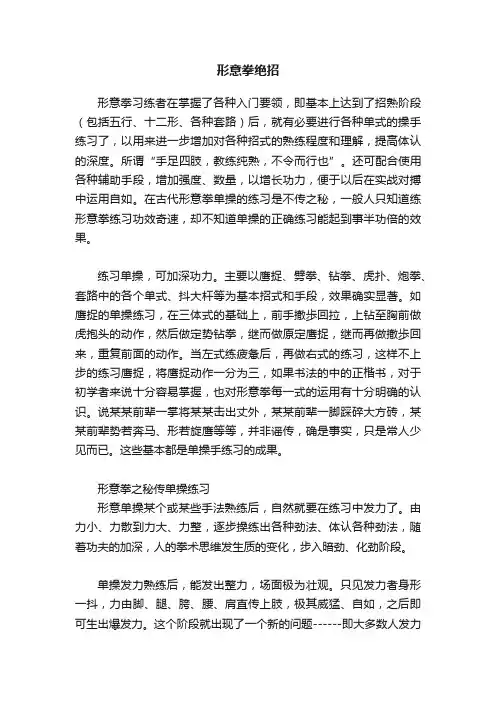 形意拳绝招