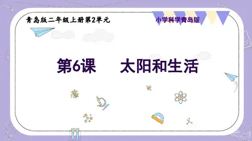 2.6 太阳和生活(课件)-二年级科学上册(青岛版)