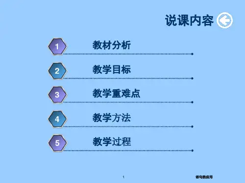 获奖说课PPT模板4
