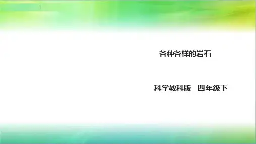 教科版小学科学四年级下册科学4.1《各种各样的岩石》课件(29张PPT)