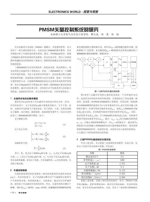 PMSM矢量控制系统的研究