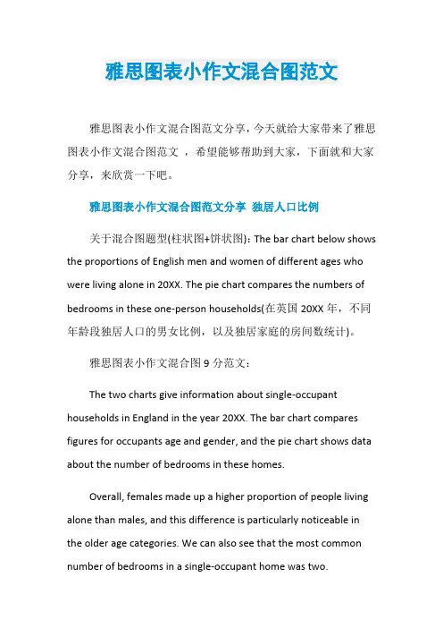 雅思图表小作文混合图范文
