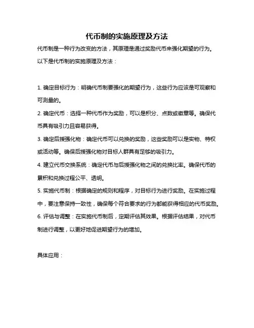 代币制的实施原理及方法
