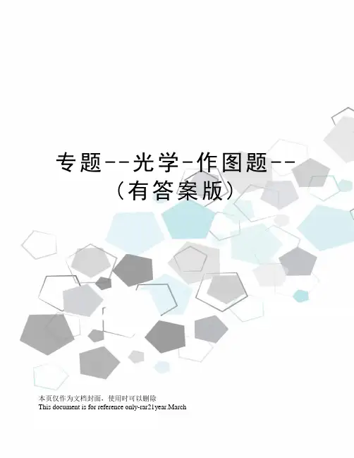 专题--光学-作图题--(有答案版)