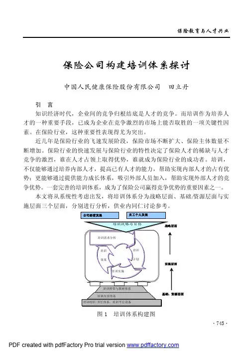 保险公司培训体系建设