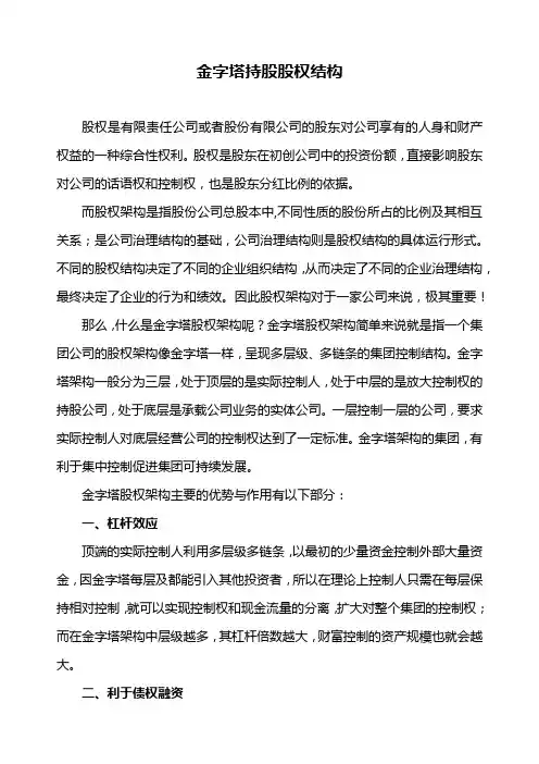 金字塔持股股权结构