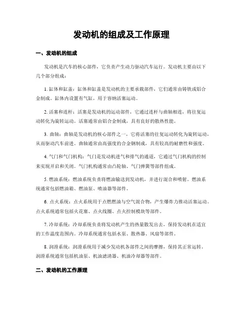 发动机的组成及工作原理