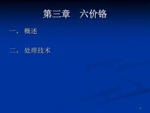 第三章    六价铬