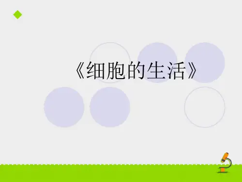 《细胞的生活》课件(鲁科版(五四制))