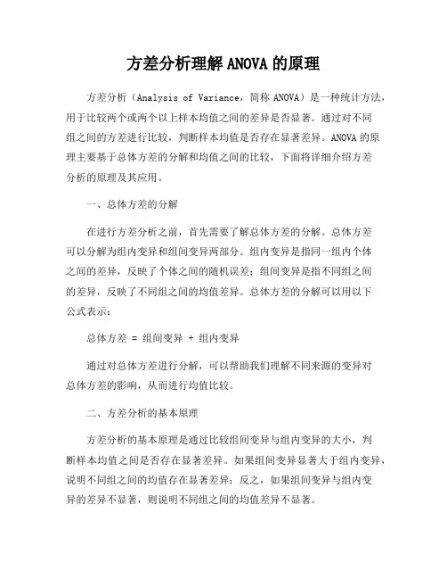 方差分析理解ANOVA的原理