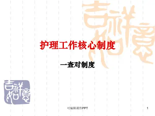 护理工作核心制度ppt课件