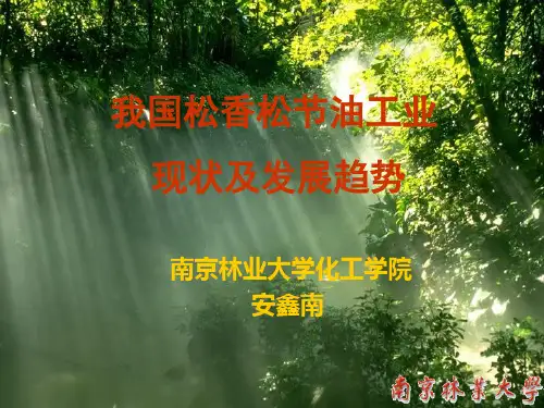 我国松香松节油工业现状及发展趋势(安鑫南)