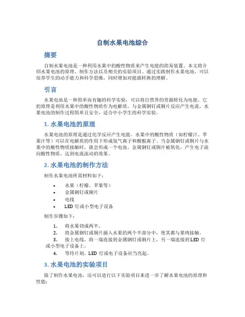 自制水果电池综合