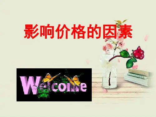 影响价格的因素(PPT41页)
