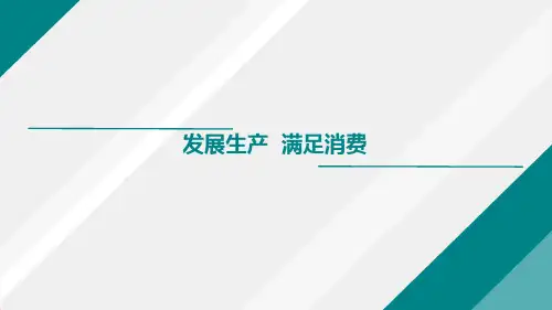 高中政治人教版必修一经济生活4.1 发展生产,满足消费 课件