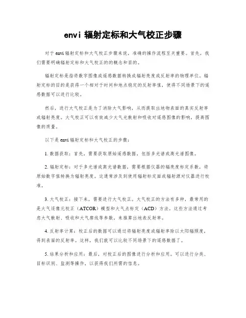 envi辐射定标和大气校正步骤