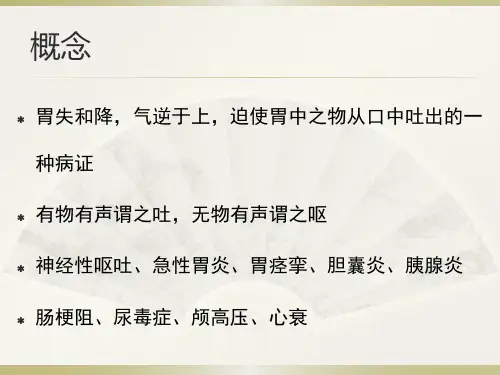 精品中医内科学-呕吐ppt