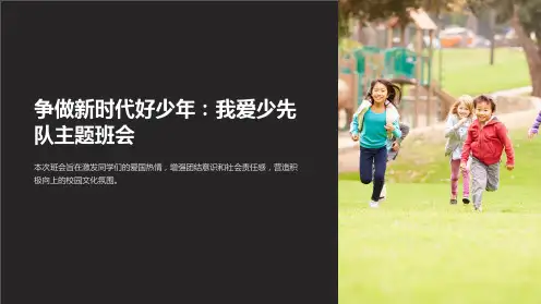 争做新时代好少年我爱少先队主题班会