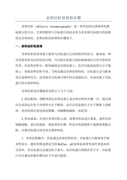 亲和层析原理和步骤