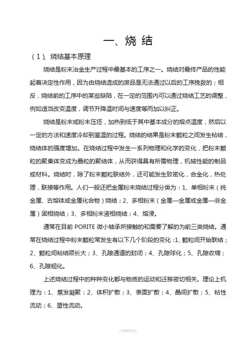 一、烧结基本原理精讲