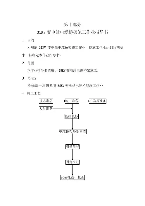 35KV变电站电缆桥架施工作业指导书