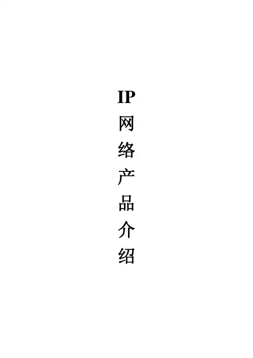 IP网络产品介绍