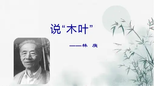统编版新教材《说“木叶”》优质课件1(共25张PPT)