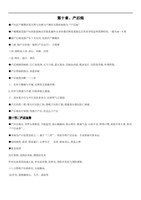 中医妇科产后病