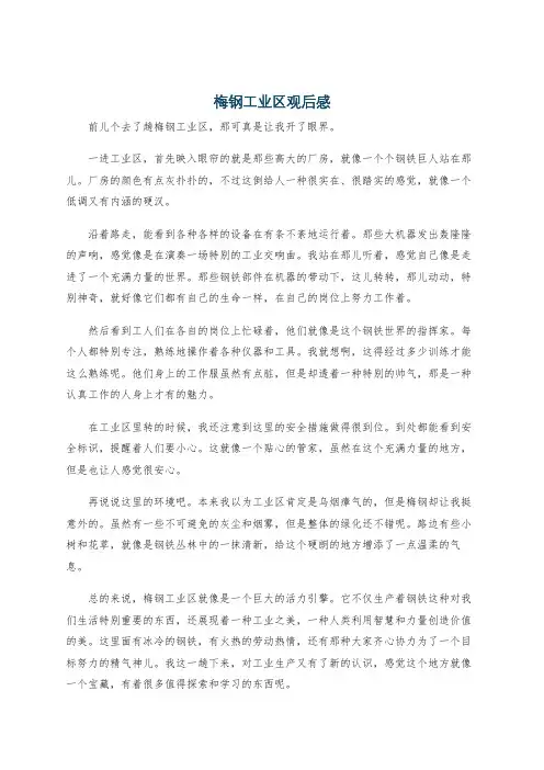 梅钢工业区观后感