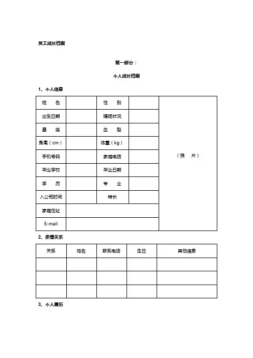 员工成长档案