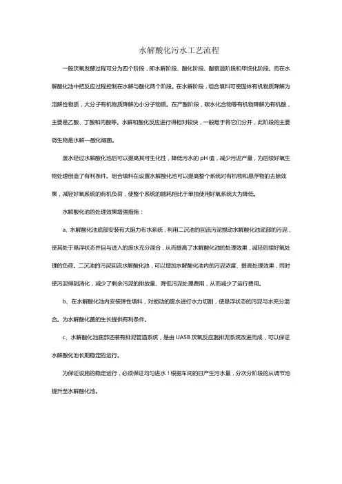 水解酸化污水工艺流程